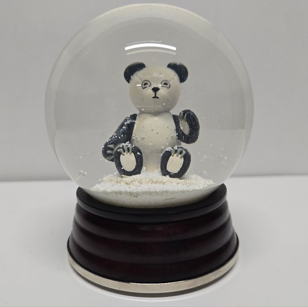 Thomas O’Brien vintage modern Panda snow globe Christmas Holiday 2005